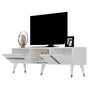 Hanah Home Vania Soporte de TV Blanco y Plata